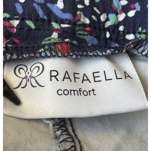 Rafaella Comfort Bermuda Shorts  Floral Sz 10 Stretchy Multicolor Elastic Waist - Picture 3 of 6
